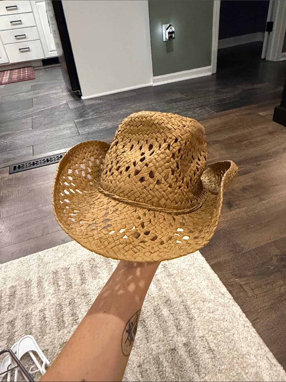 Urban outfitters Natural Straw Cowboy Hat - woven Sun Hat